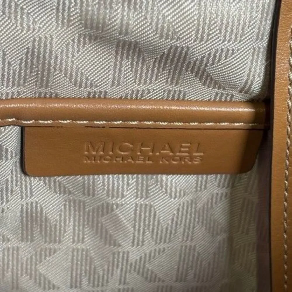 Michael Kors Romy Acorn Brown Pebbled Leather Medium Backpack Handbag